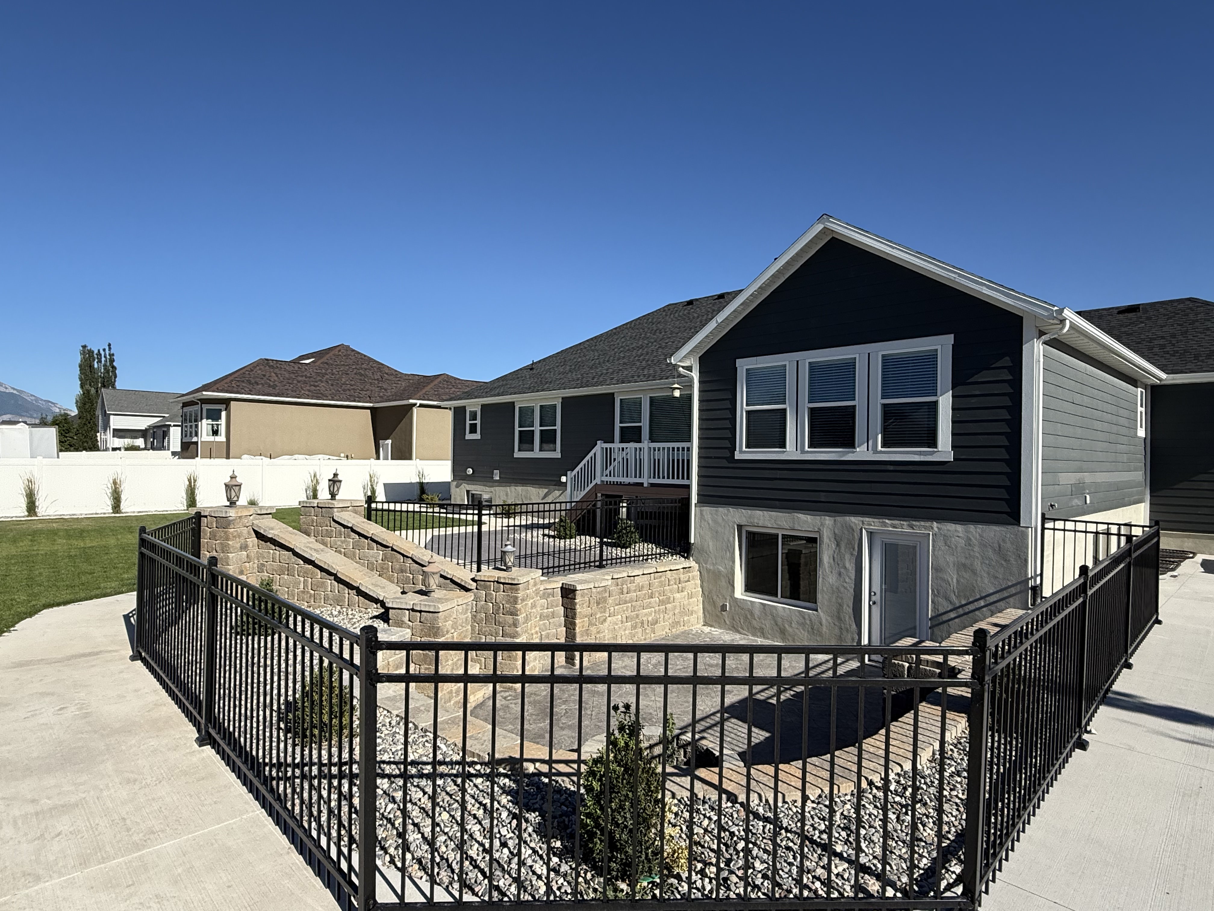 Backyard patio at 2156 W Thomas St in Lehi, Utah
