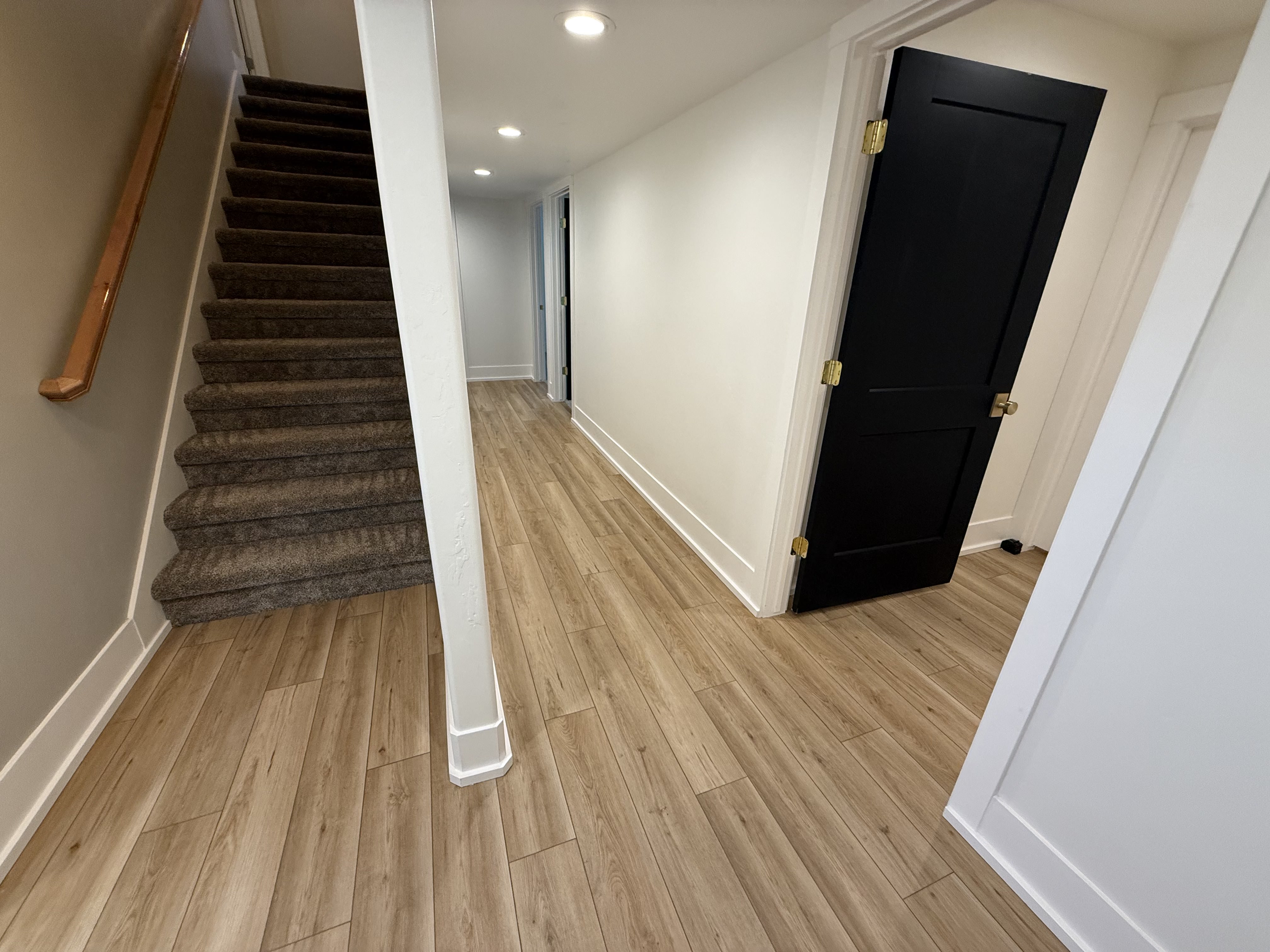 Basement hall at 2156 W Thomas St in Lehi, Utah