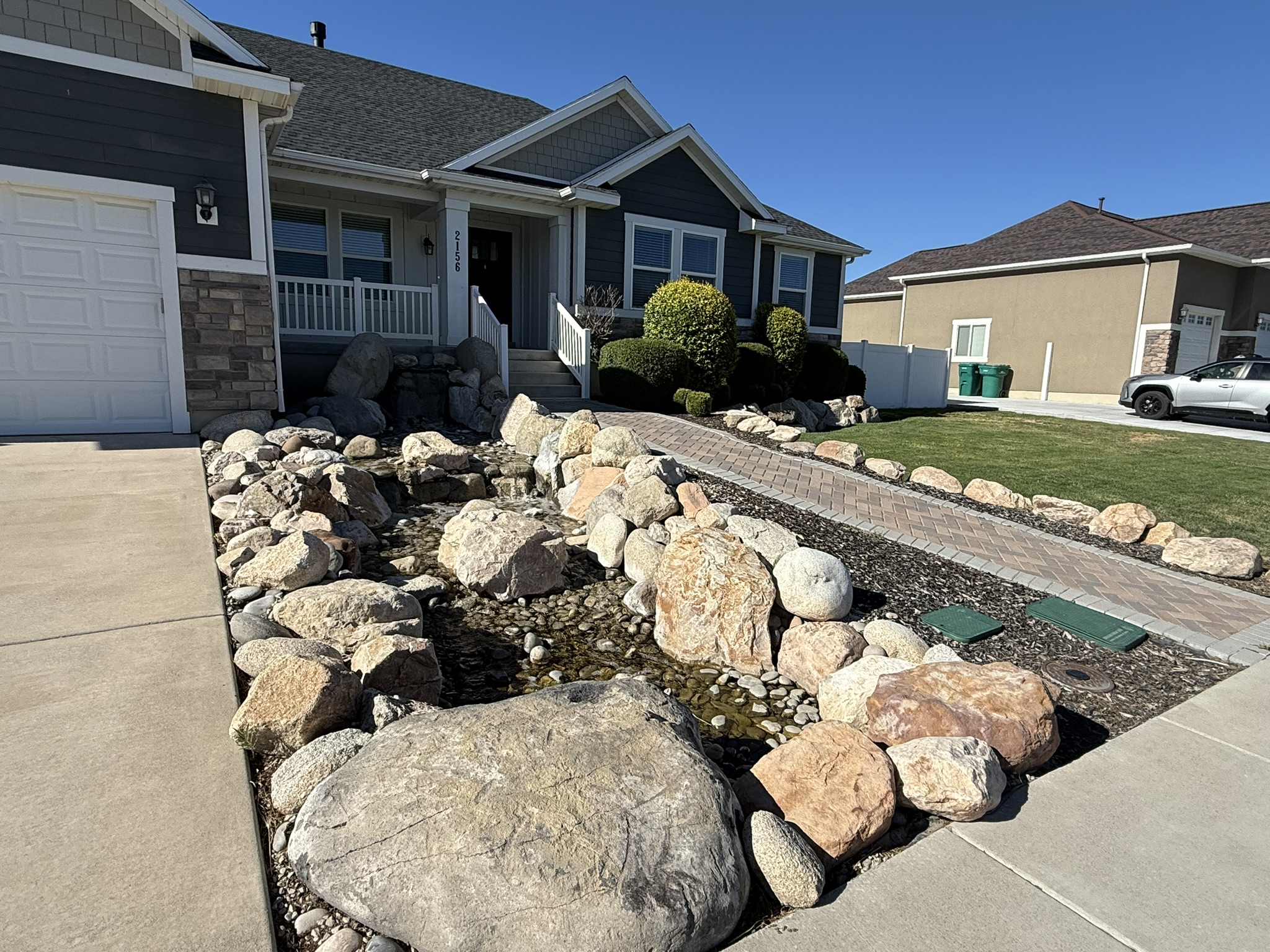 Front creek at 2156 W Thomas St in Lehi, Utah