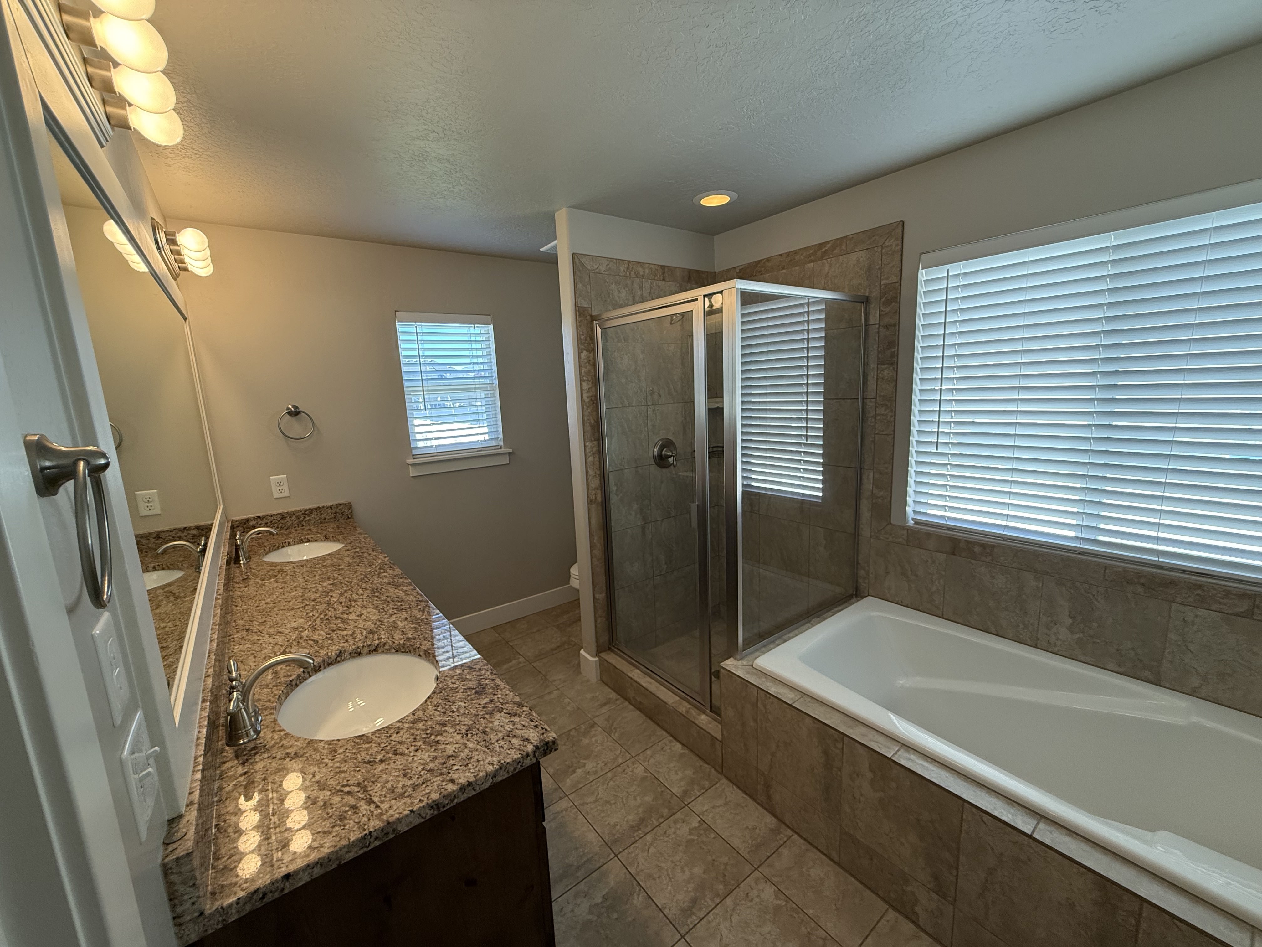 Master shower at 2156 W Thomas St in Lehi, Utah